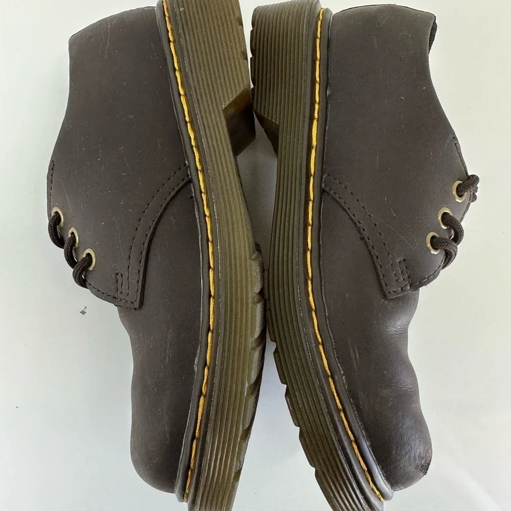 Dr. Martens 1461 J Softy Toe Dark Brown Leather Shoes KIDS  Size 12